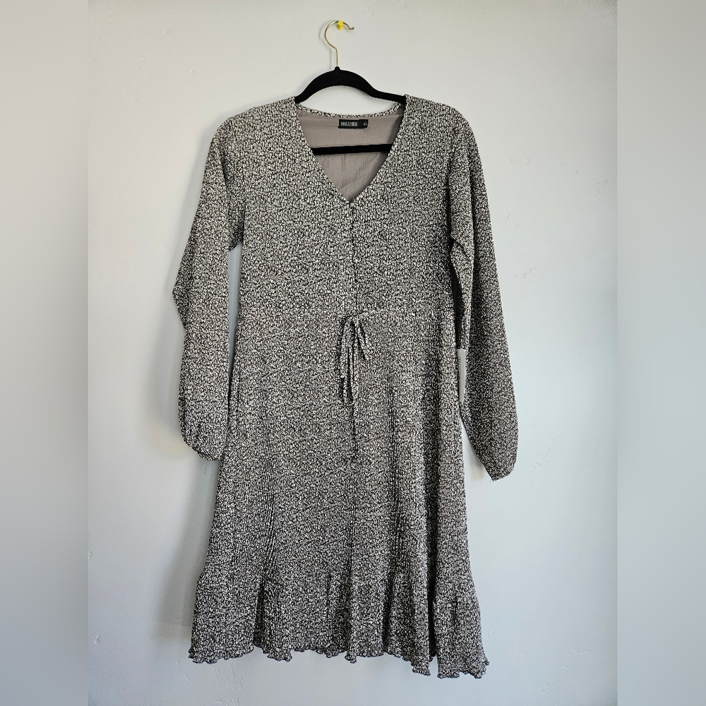Elegant Black and White Women's Dress